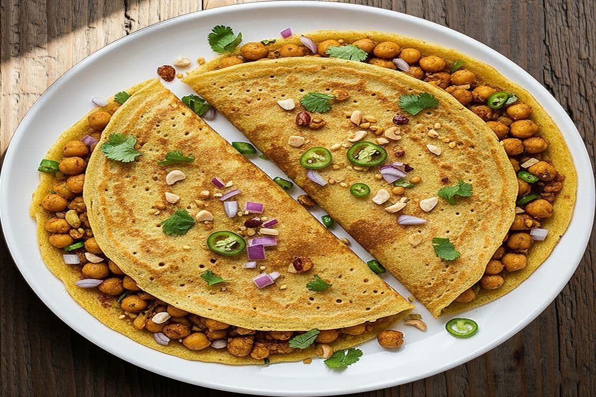 Spicy Chickpea Crepes