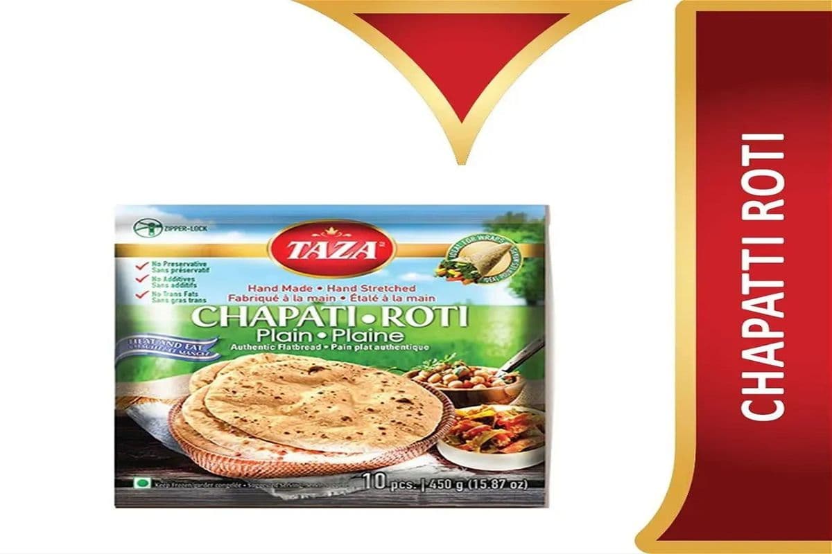 Taza Frozen Homestyle Chapati Plain (5pk) (275g)
