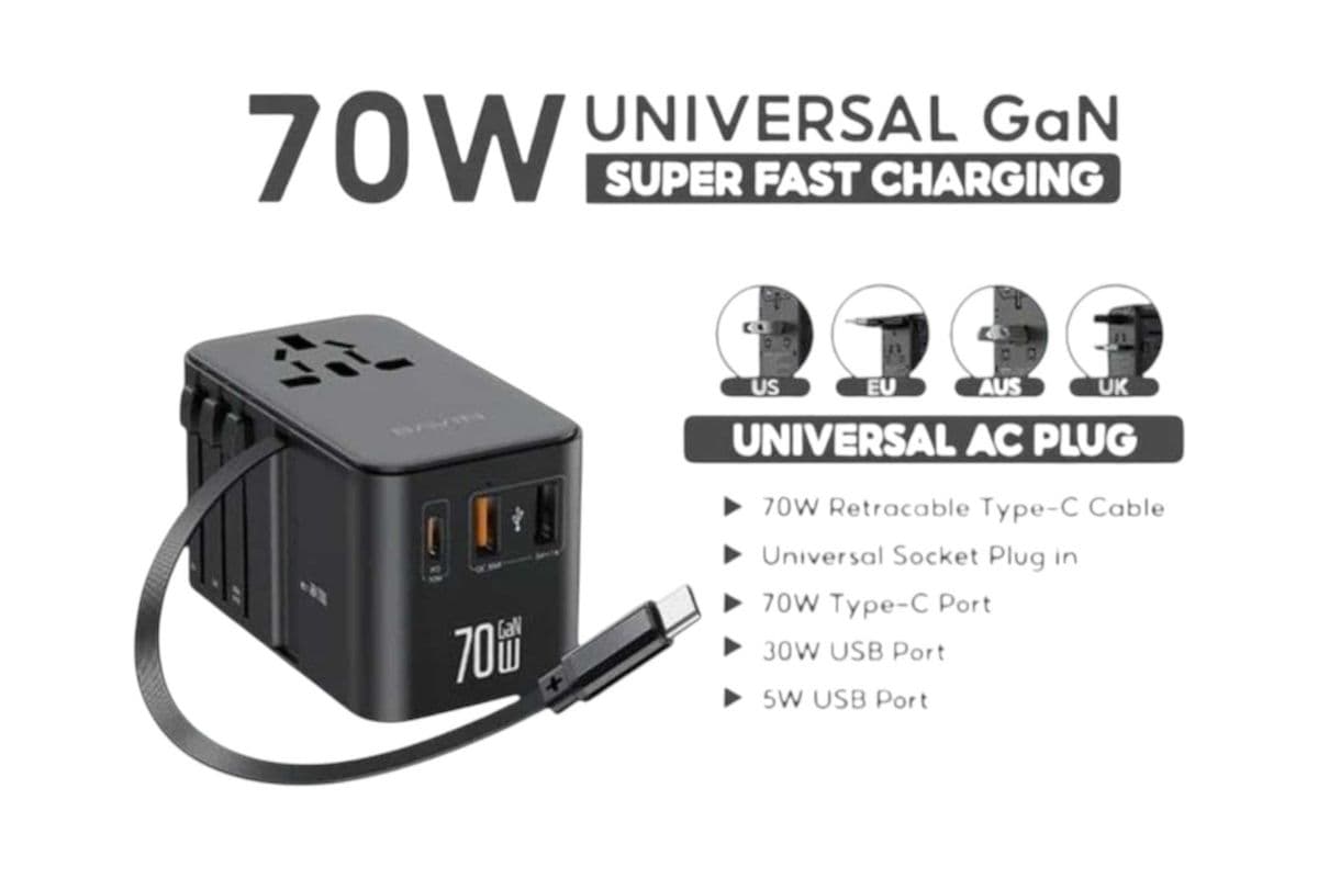 BAVIN 70W / 45W PD GaN Fast Charging Adapter