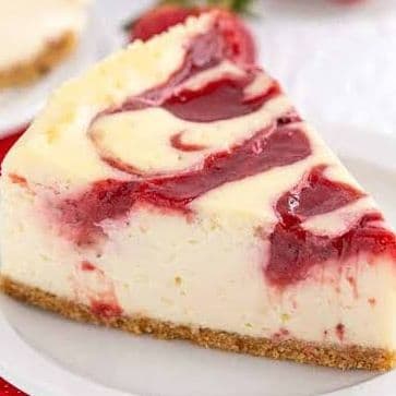 Strawberry Swirl Cheesecake