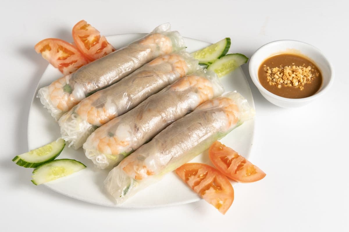 K09. Fresh Shrimp and Sliced Pork Rolls (4 pcs)