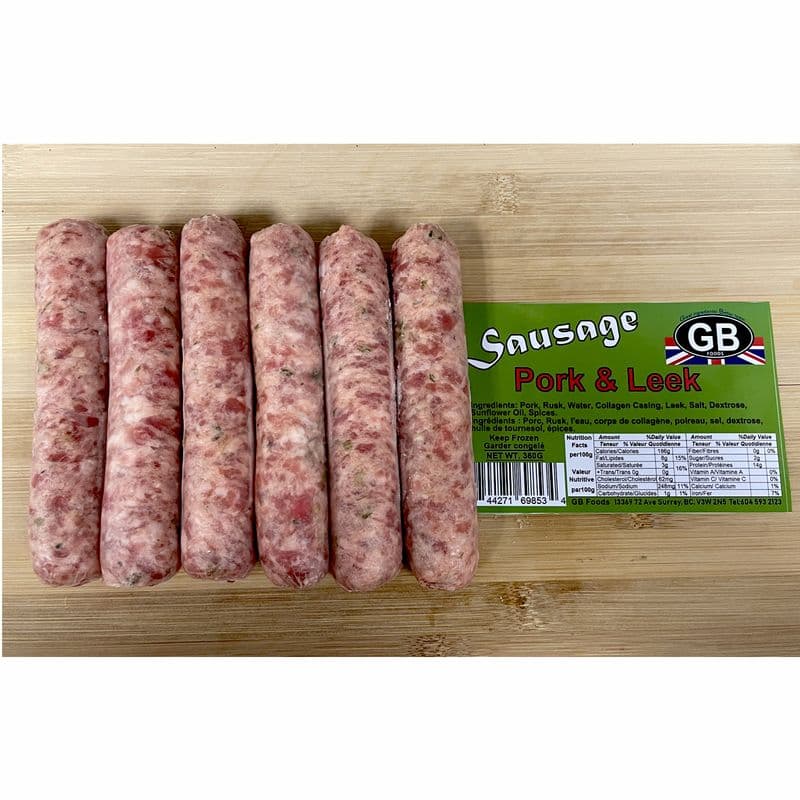 GB Foods - Pork and Leek Sausage