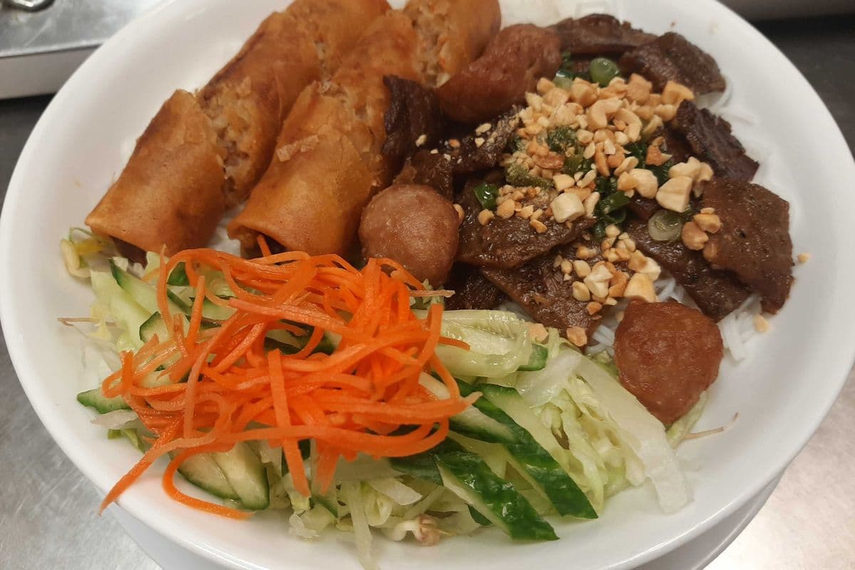 21. Grilled Pork, Pork Meatballs And Pork Spring Rolls