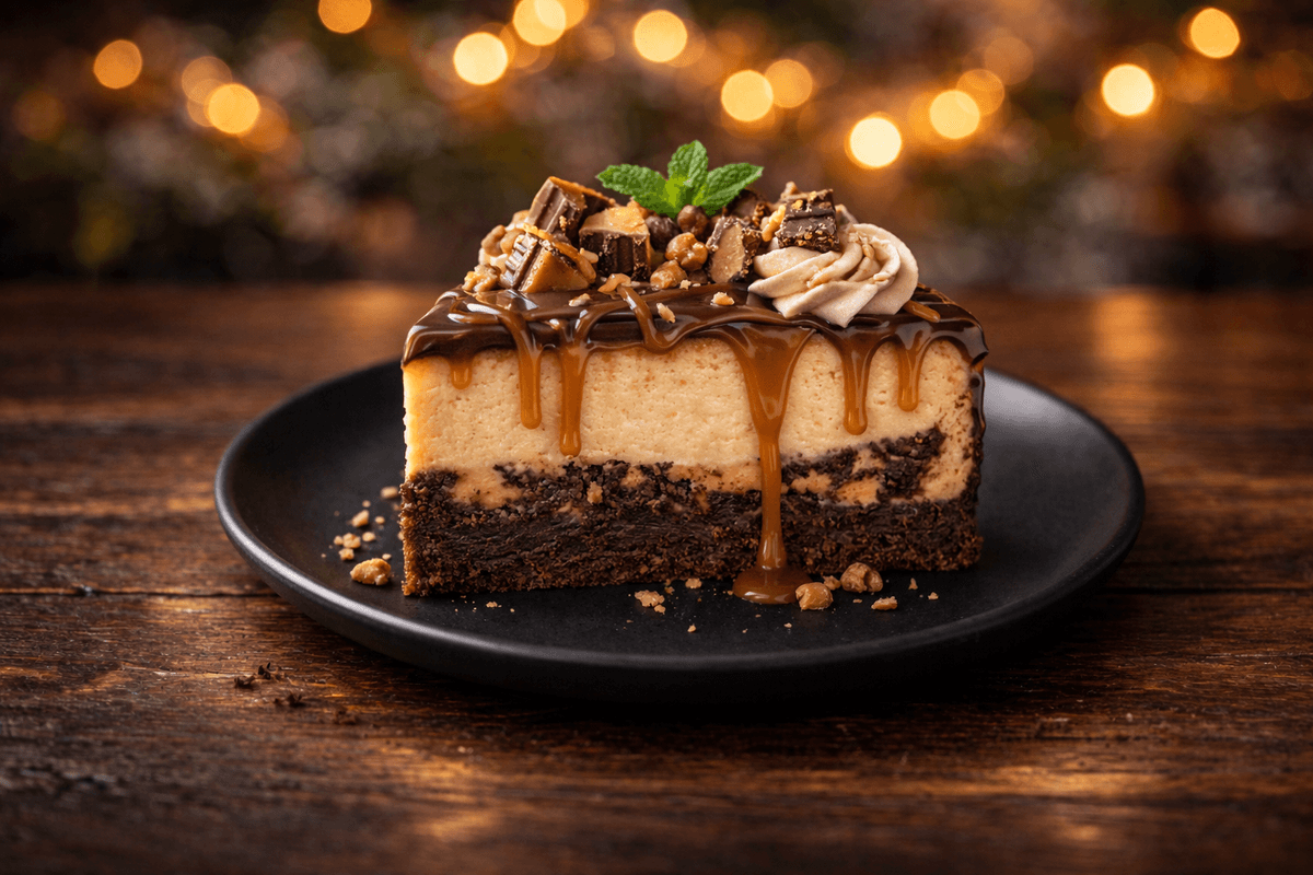 Peanut Butter Fudge Brownie Cheesecake