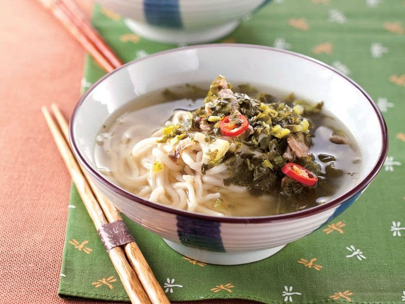 Pork with Salted Veggie Noodle Soup / 雪菜肉絲湯麵 (碗)