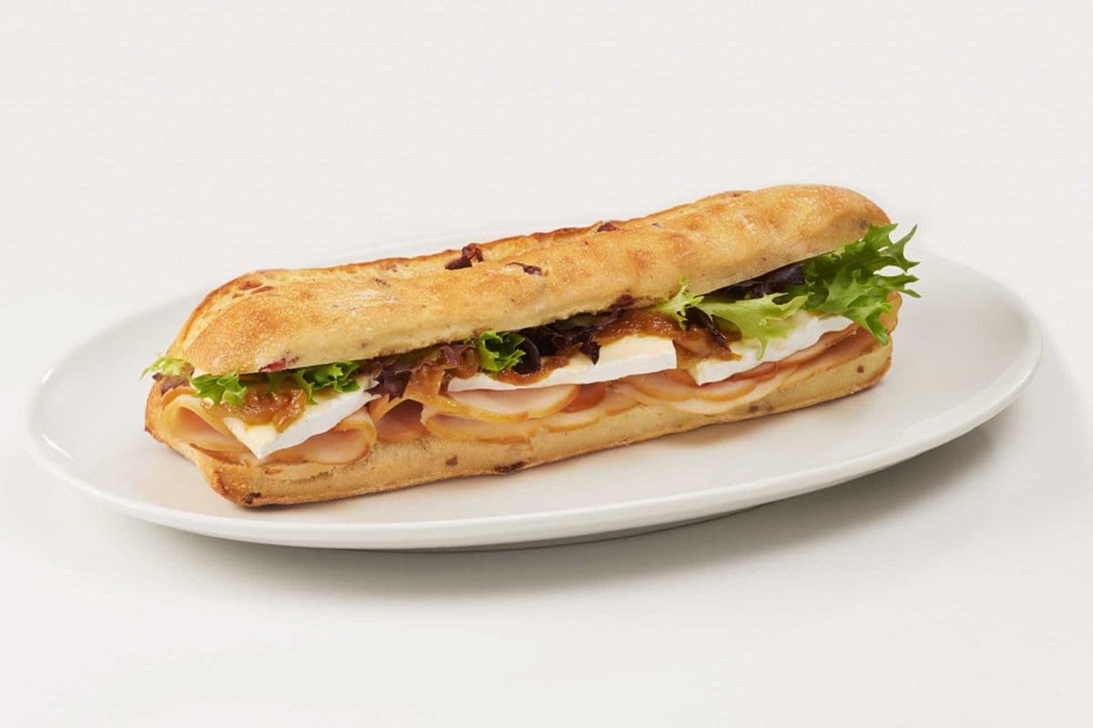 Turkey Brie and Cranberry Sandwich