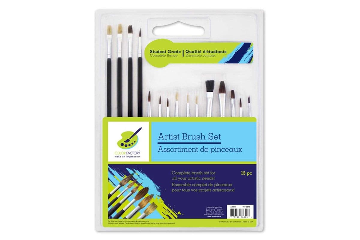 Artist Brush Set: Complete Range 15pc [AB200]