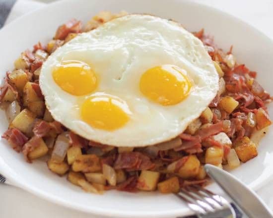Montreal Smoked Meat Hash and Eggs