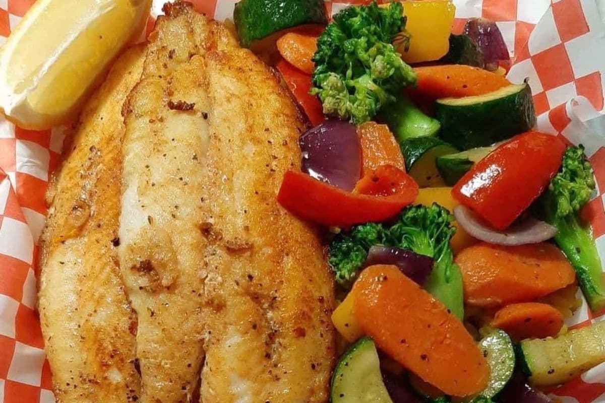 Baked Fish with Seasoned Rice