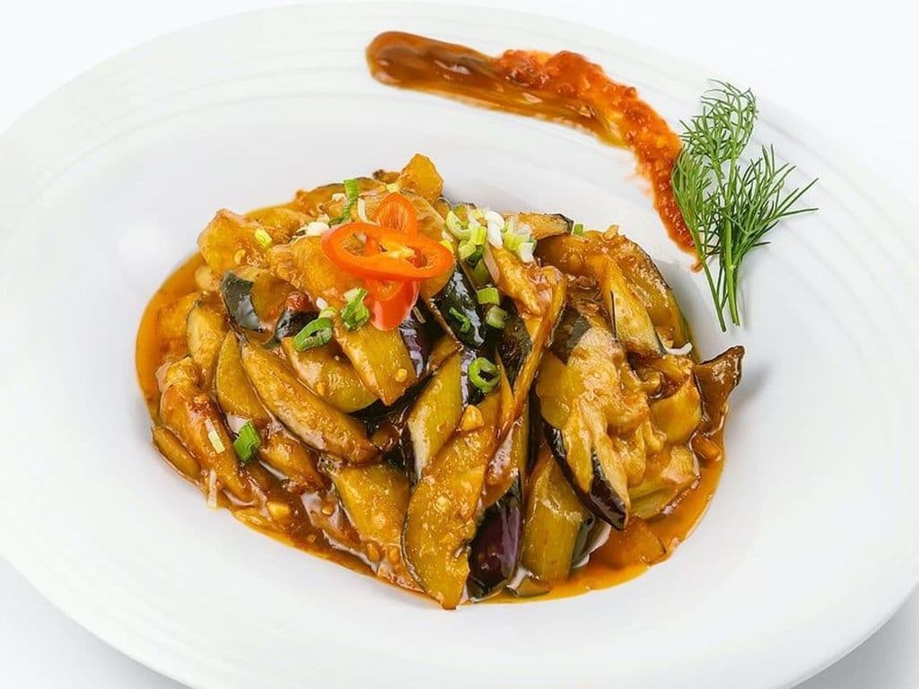 808 Braised Eggplants with Chili Sauce 素鱼香茄子 