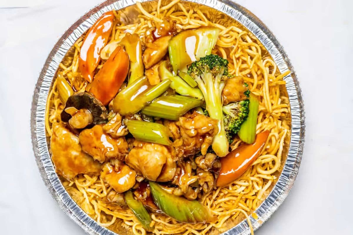 132. Chicken with Mixed Vegetables Chow Mein