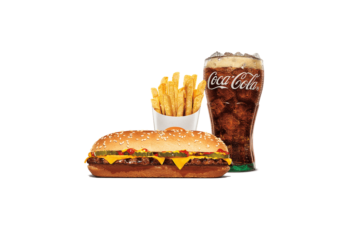Extra Long Cheeseburger Meal (860-1150 Cals)