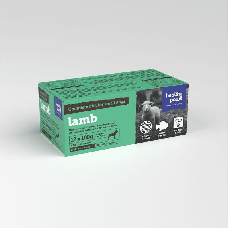 Healthy Paws Complete Small Dog Dinner Lamb 12 x 100g