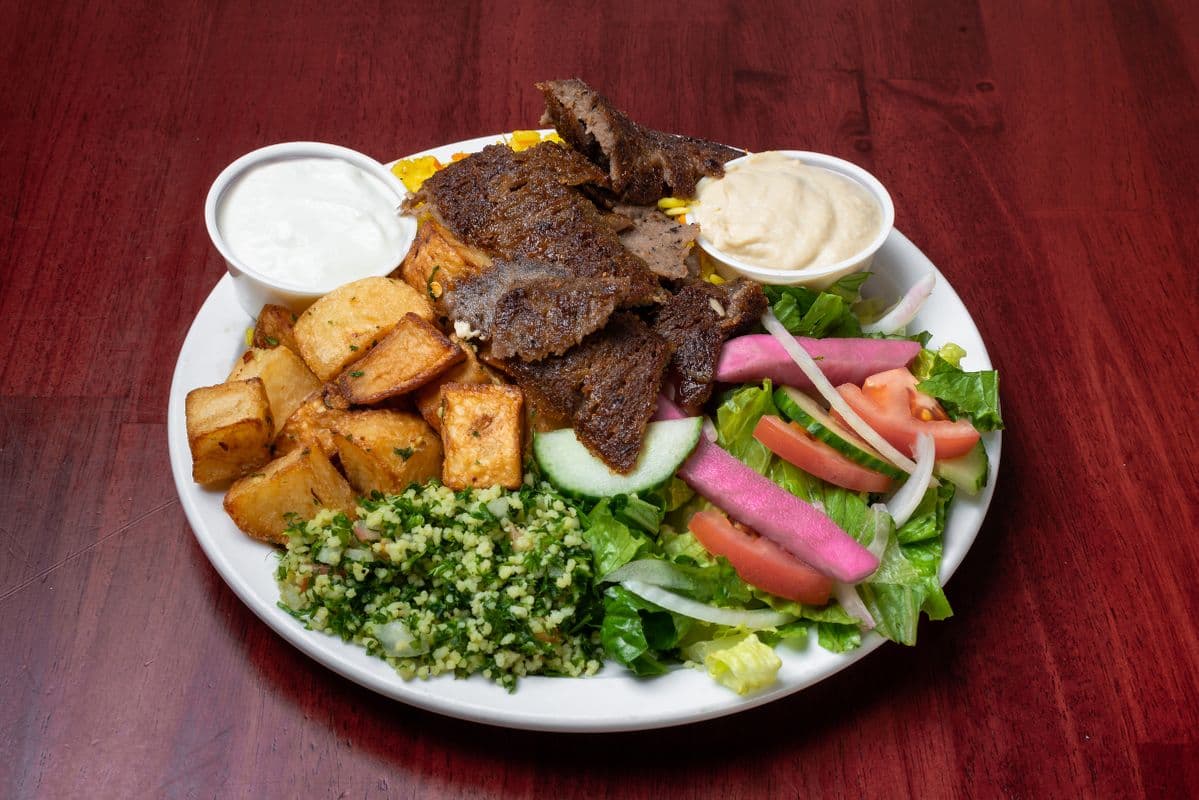 Assiette combo shawarma (2 viandes) / Shawarma Combo Plate (2 Meats)