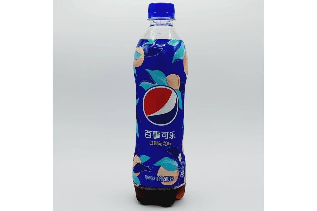 Pepsi White Peach & Oolong Tea Soda (500 ml Bottle)