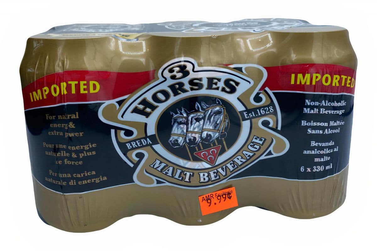 3 Horses boisson maltée / Malt Beverage (6 x 330 ml)