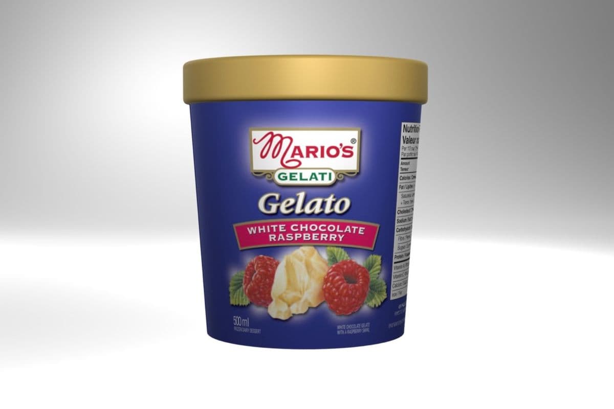 White Chocolate Raspberry Gelato (500 ml Tub)