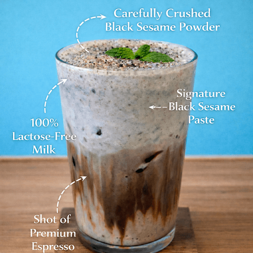 Black Sesame Espresso Latte / 흑임자 에스프레소 라떼 / 黑芝麻浓缩拿铁