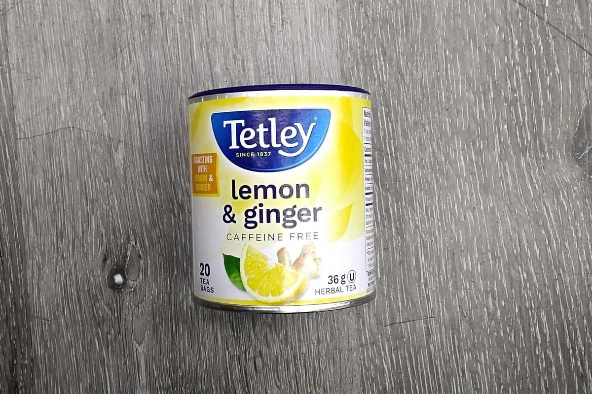 Tetley lemon & ginger 20 tea bags (36g)