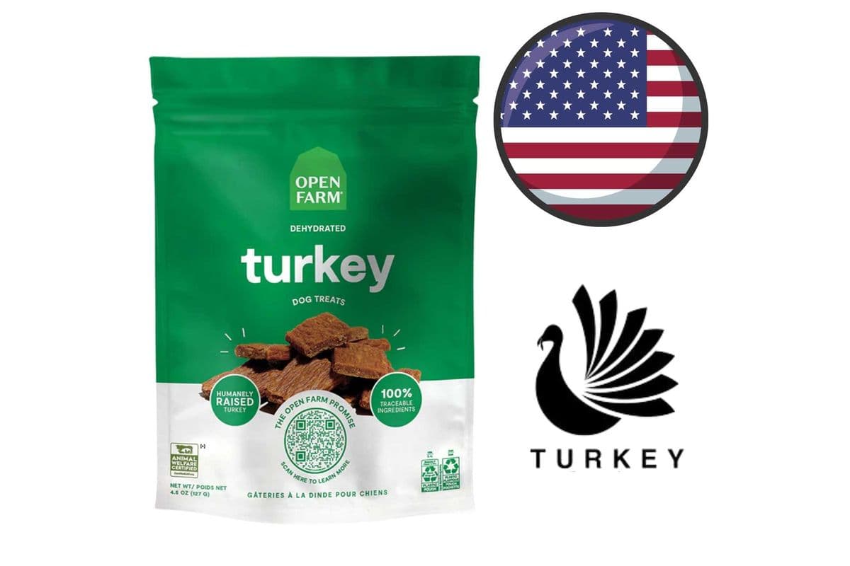 Open Farm - Dehydrated Turkey Dog Treats - 4.5 Oz