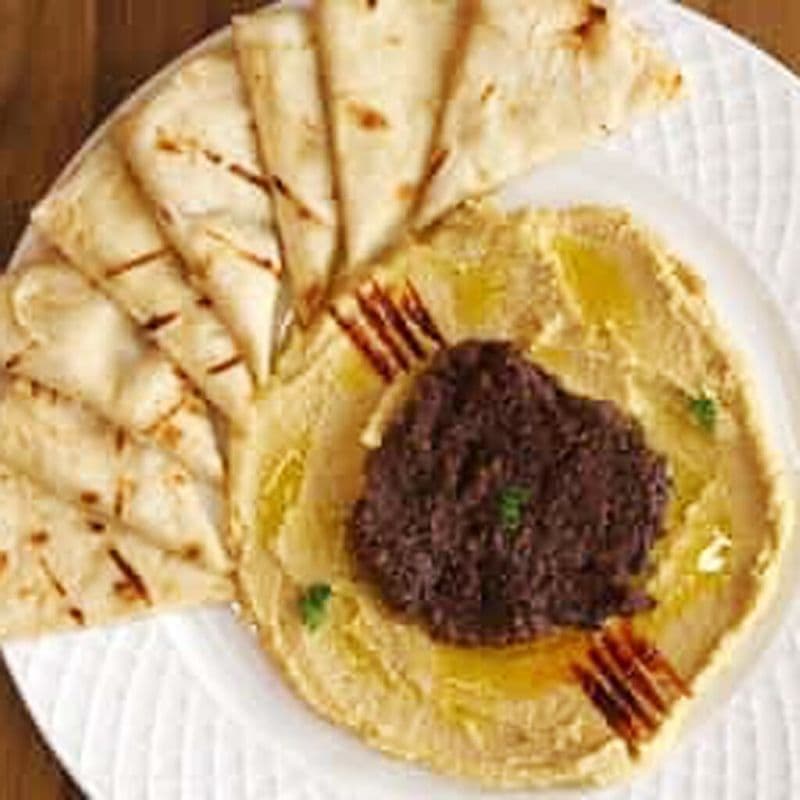 Homemade Hummus and Olive Tapenade, Grilled Naan