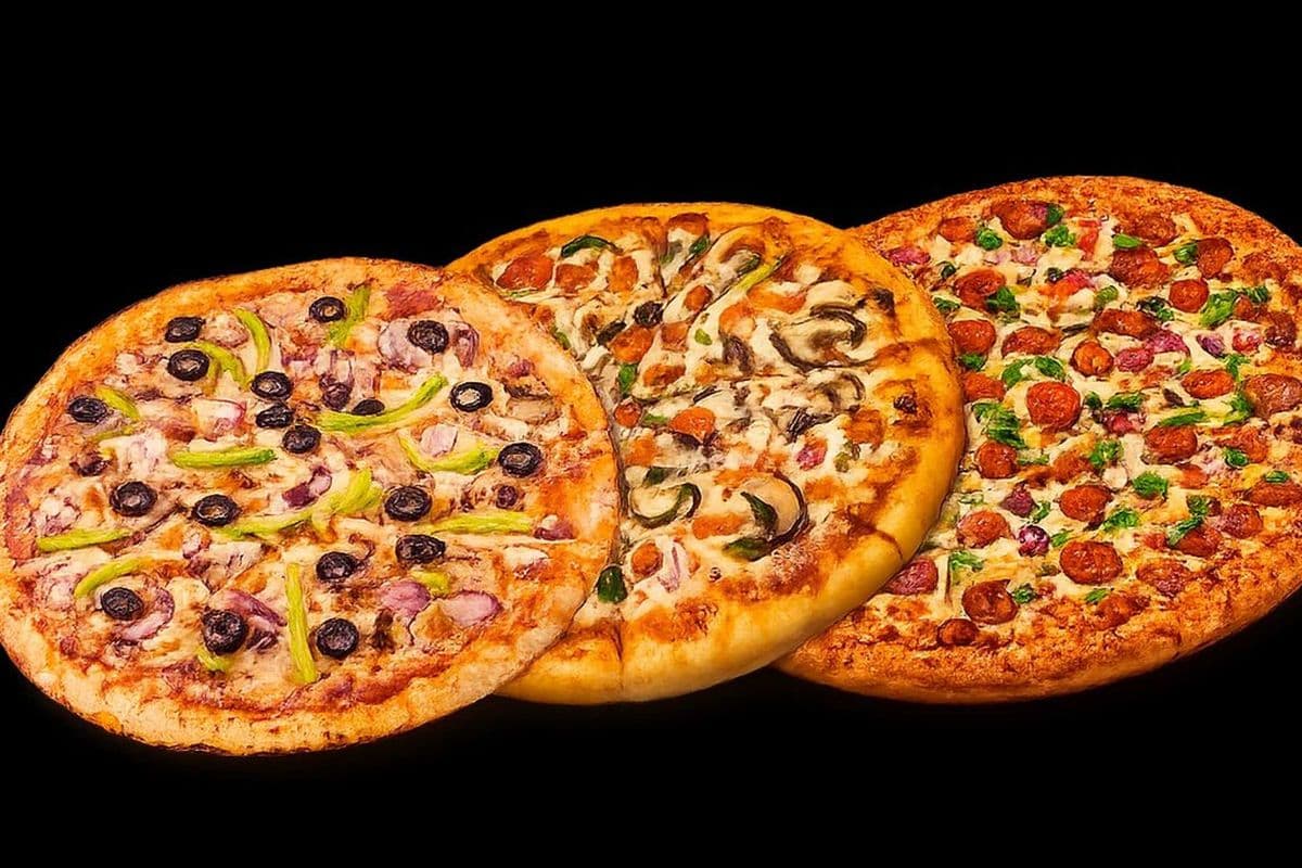 Triple Treat Deal- Three Toppings - Three Medium Pizzas