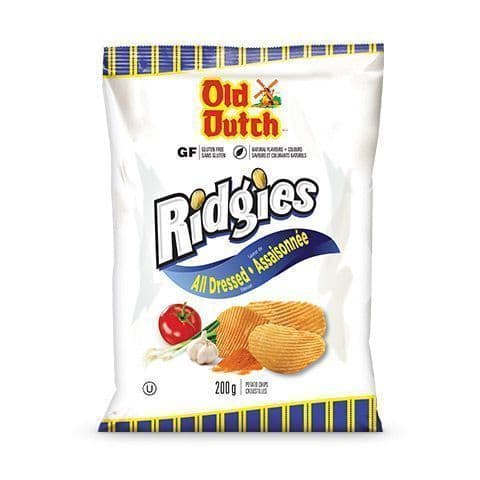 Old Dutch DD Ridgies All Dressed Krinkle Cut 200g
