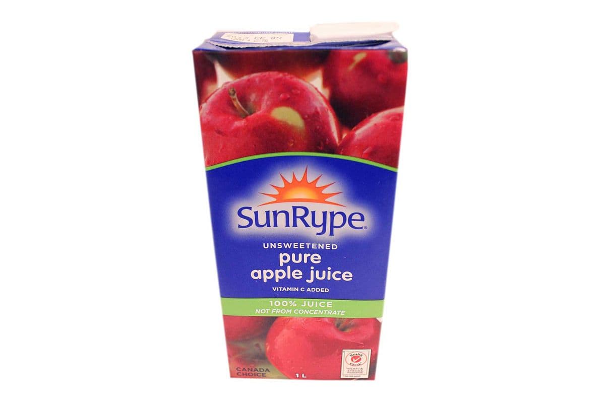 SunRype Unsweetened 100% Apple Juice (1 L)