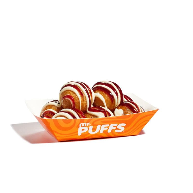 6 PUFFS WHITE-CHOCO RASPBERRY / 6 PUFFS CHOCO-BLANC FRAMBOISE