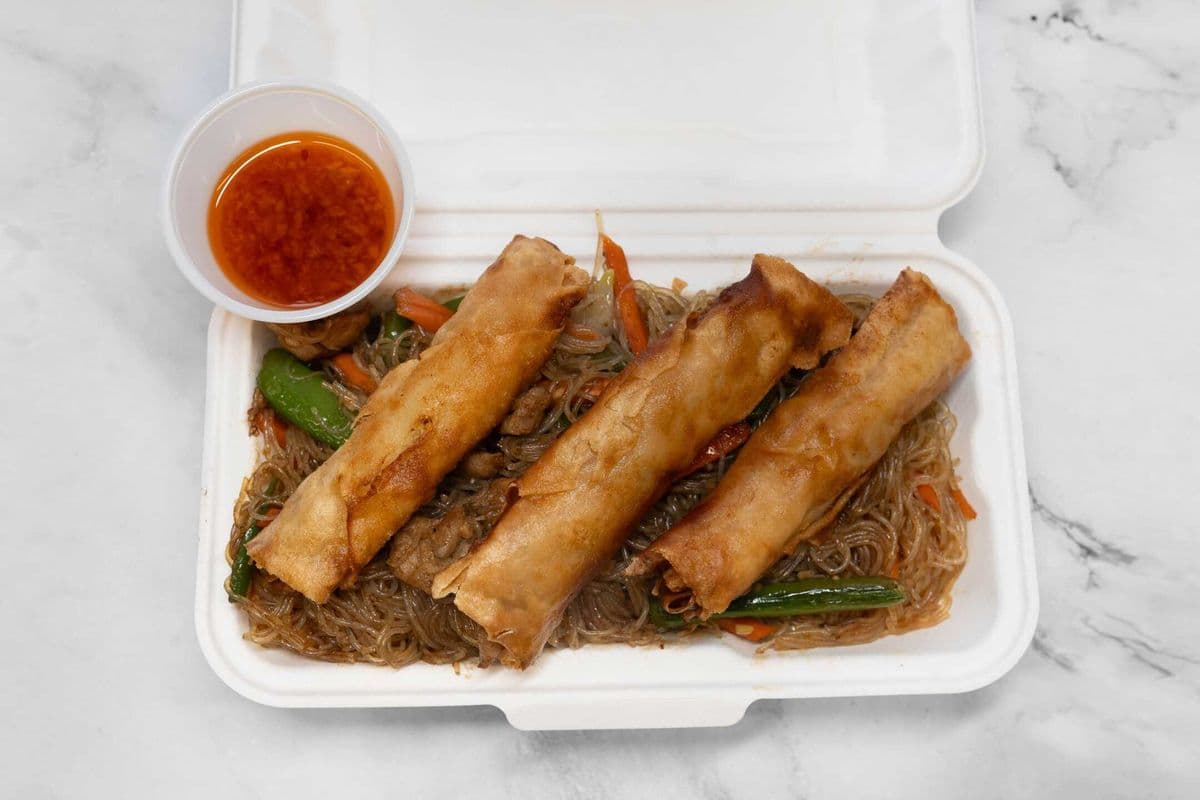 Pancit with Lumpia