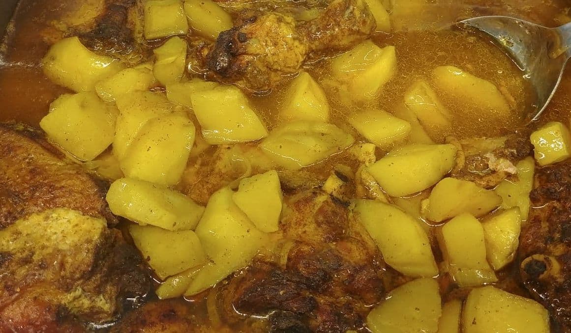 Curry Chicken with Rice and Veggies