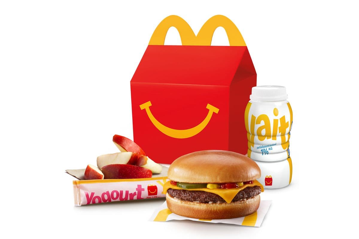 Joyeux festin hamburger fromage - pommes [360-470 Cal]