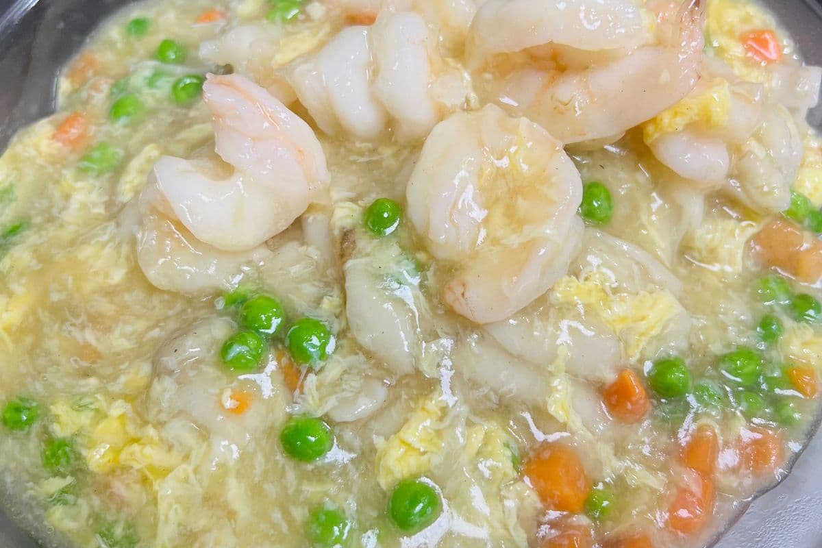 36. Prawn Runny Egg Fried Rice Noodles