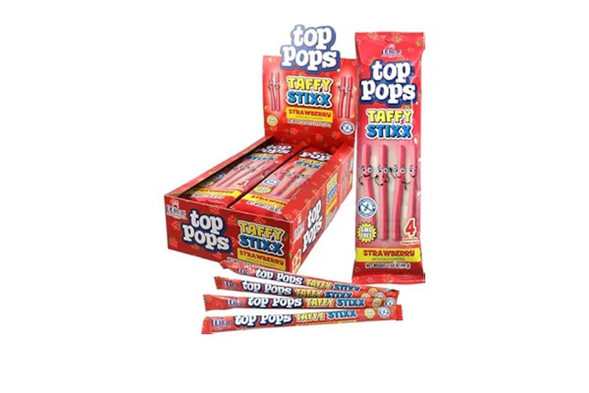 Top Pops Taffy Stixx Strawberry
