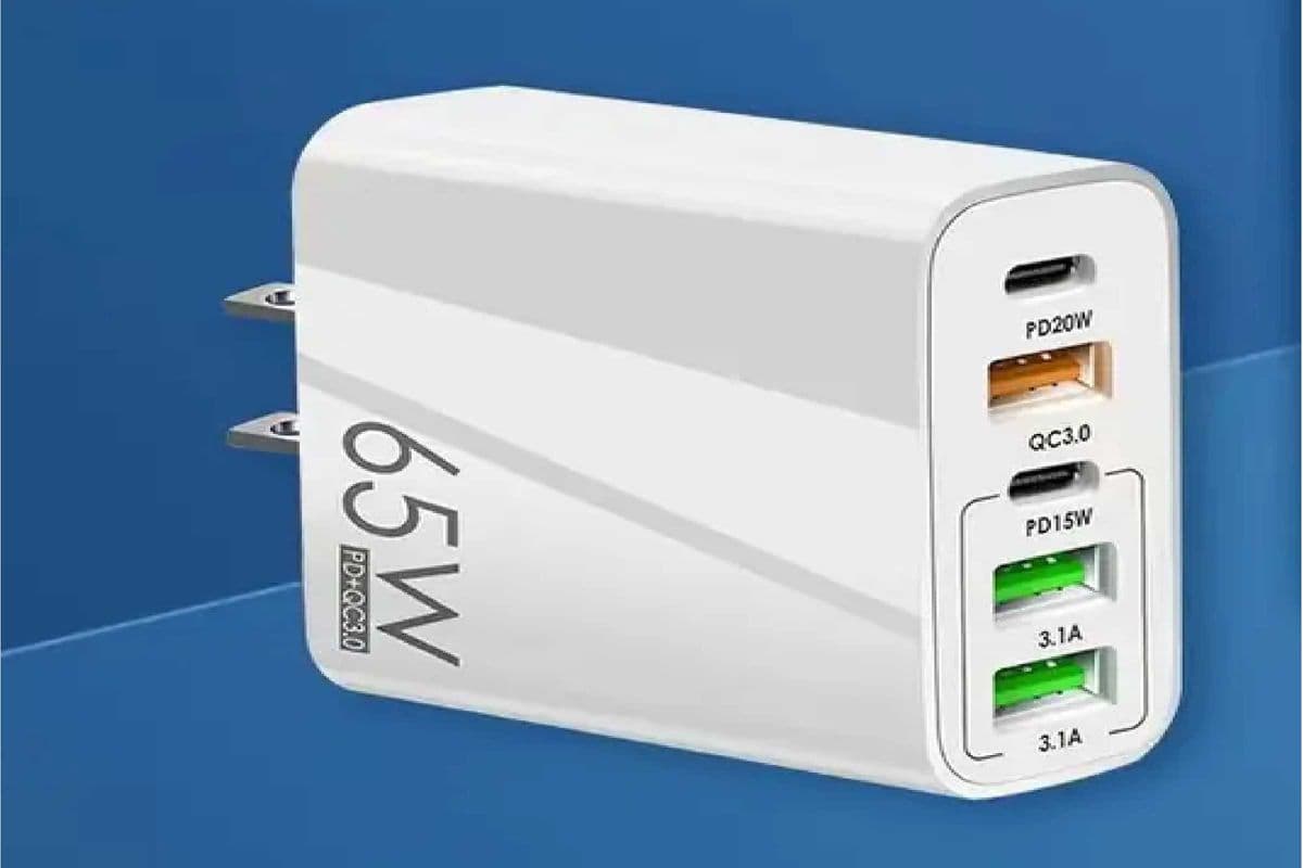 65W PD fast charger (2 type c, 3USB mobile phone/macbook) (3 USB+2TYPE C PD)