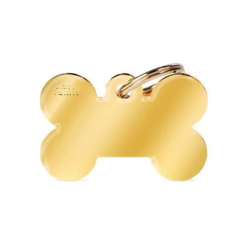 MyFamily Golden Bone Brass Engraved Tag