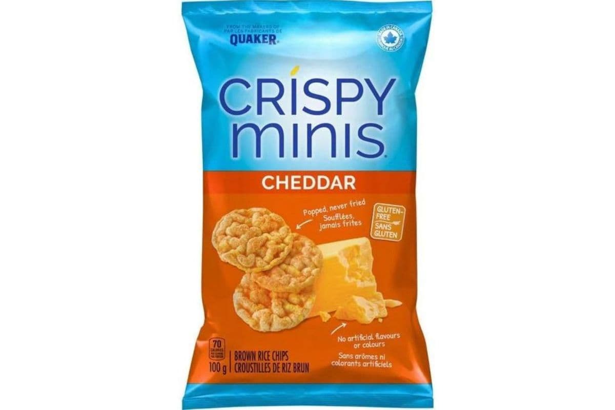Quaker Crispy Minis Cheddar Brown Rice Chips (100g)