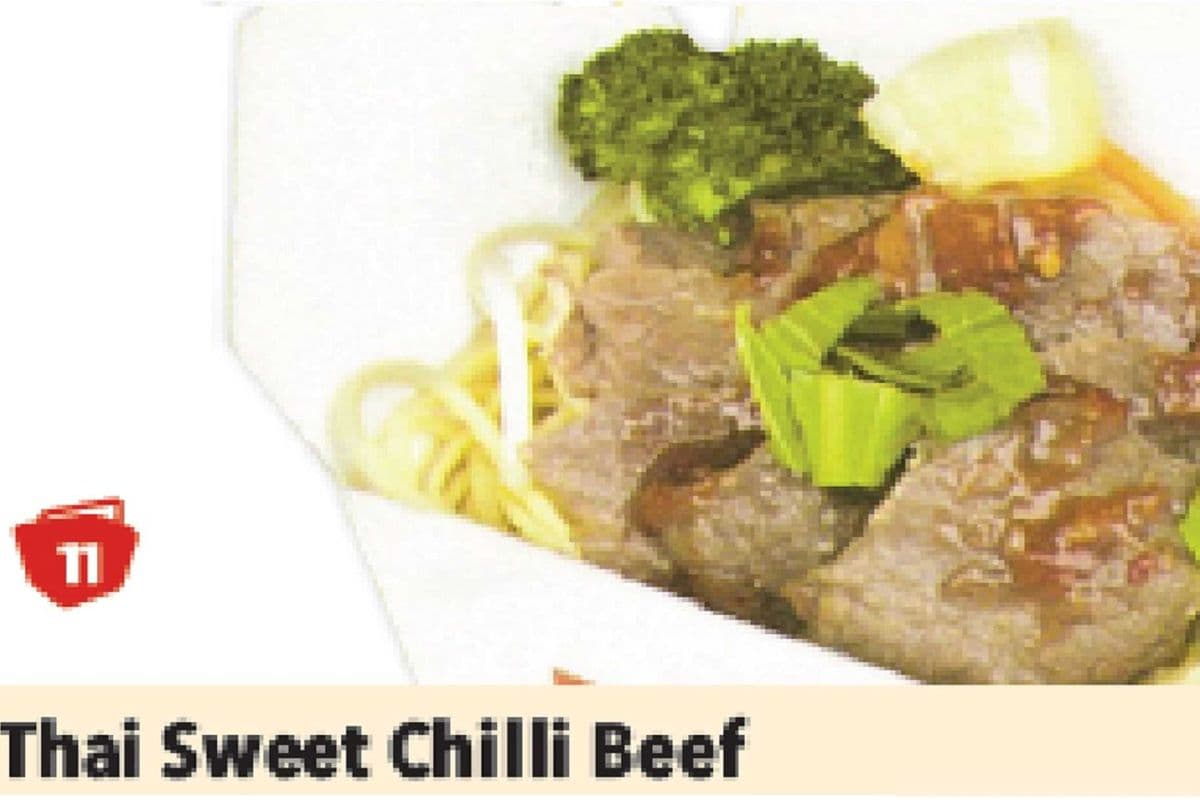 11. Thai Sweet Chilli Beef Noodles