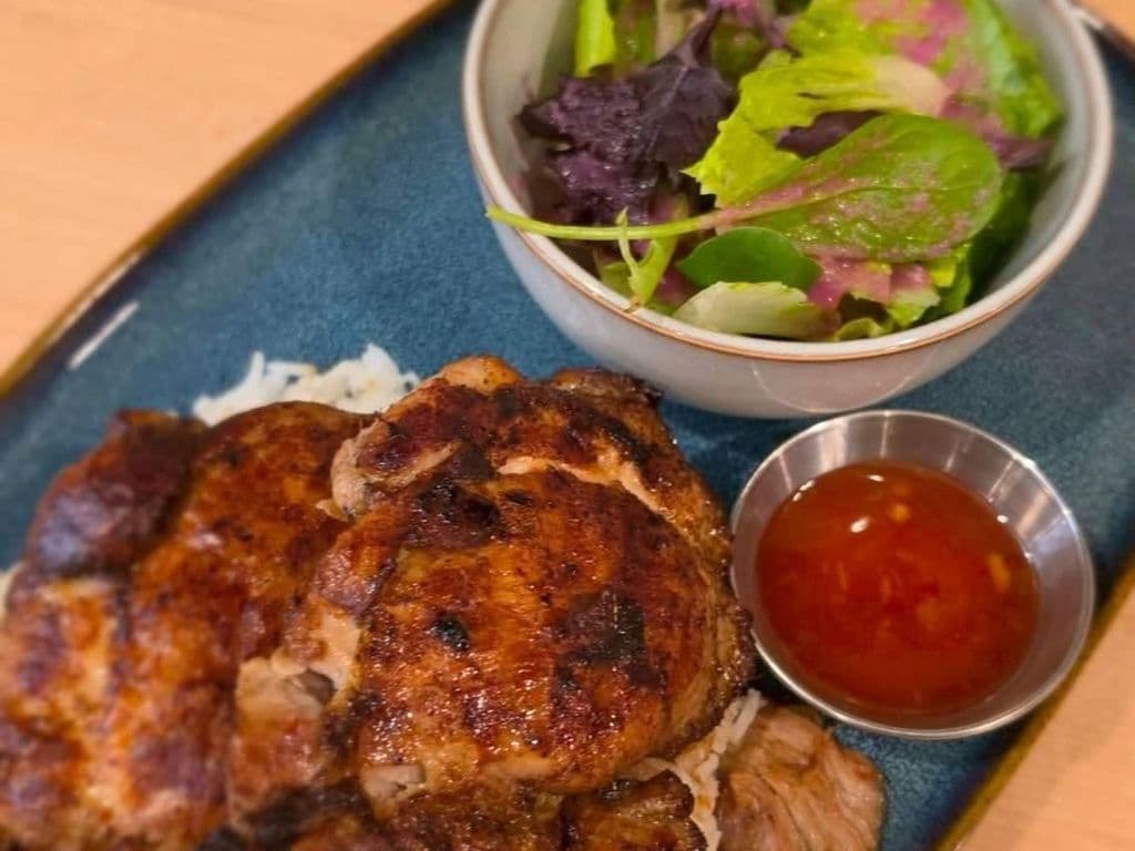 BBQ Chicken (2) w/Rice & Salad