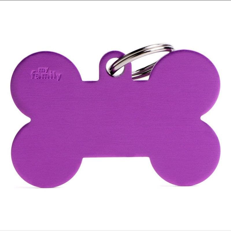 MyFamily Purple Bone Aluminum Engraved Tag