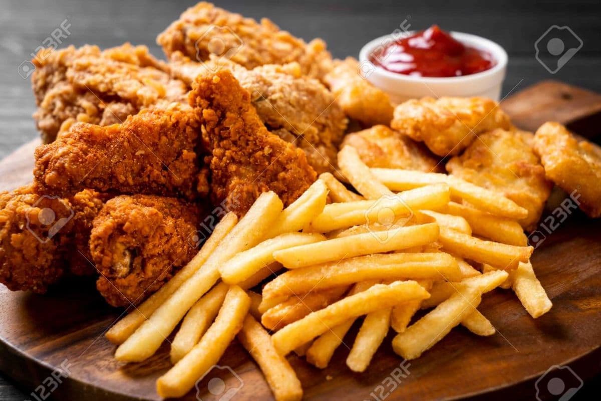 Chicken Wings with Fries (Halal)