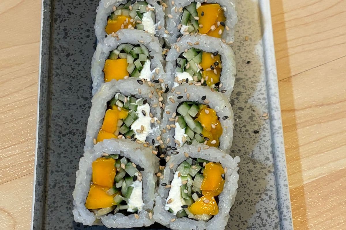 Mango Cucumber and Cream Cheese Roll