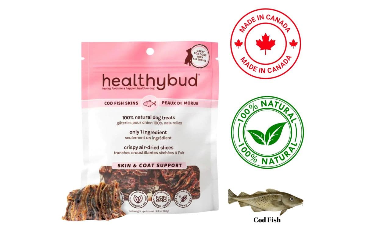 Healthybud - Cod Fish Skin Dog Treats (80 g)