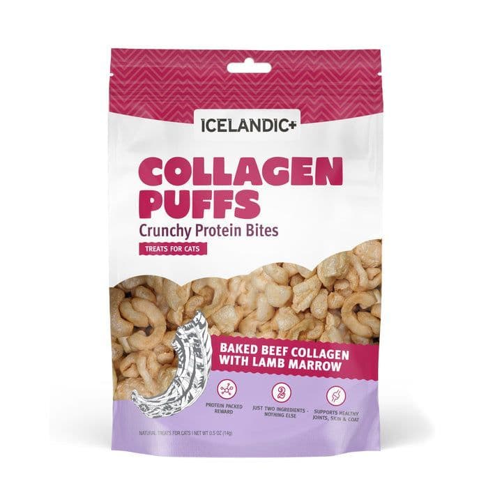 Icelandic+ Beef Collagen Puffs With Lamb Marrow Treats for Cats 0.5 oz