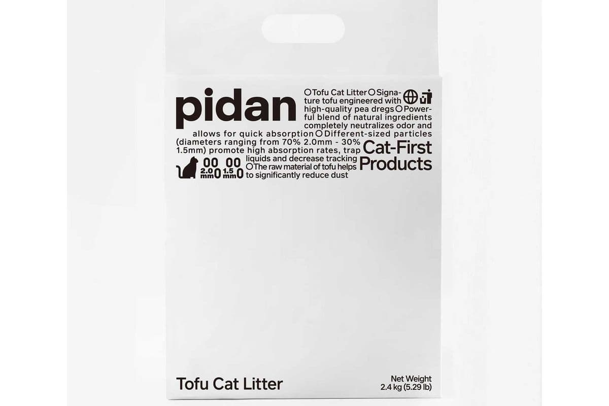 Pidan Cat Litter Tofu Mix | 70% 2mm mix 30% 1.5mm Original Tofu Cat Litter | 2.4 kg (2.4kg)