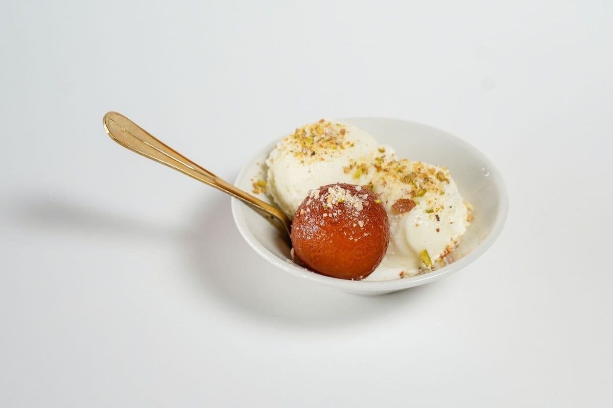 Ice Cream with Gulab Jamun