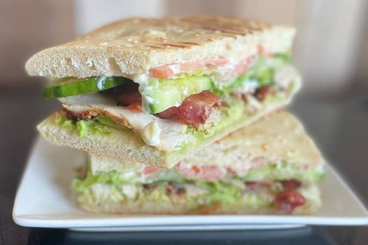 Chicken, Bacon, and Avocado Panini
