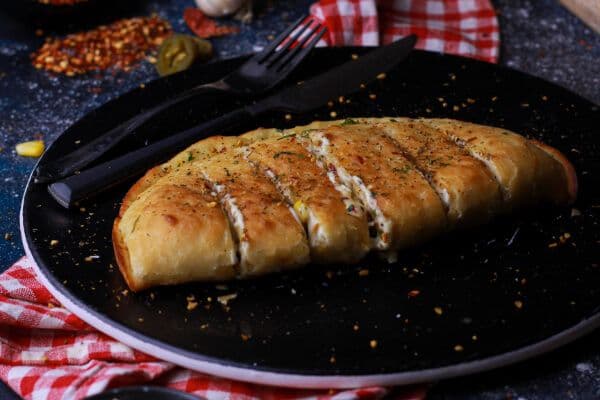Korean Chicken Pepperoni Stuffed Garlic Bread