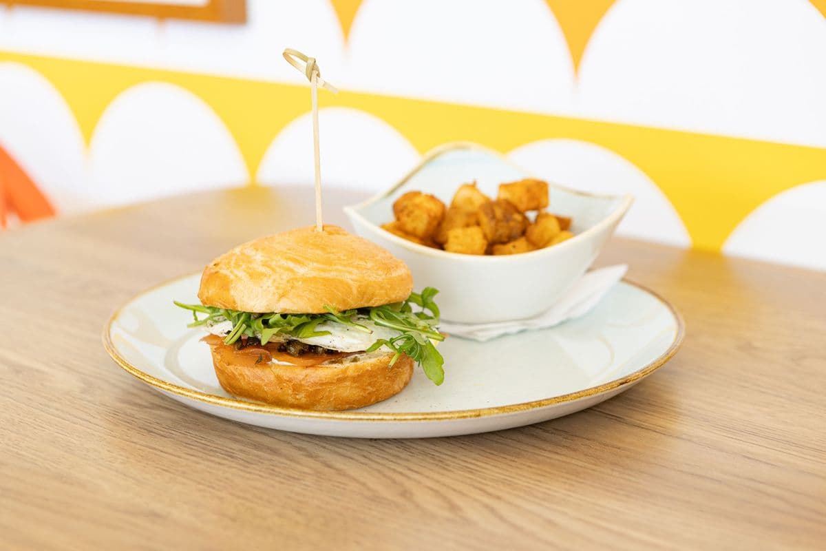 Smoked Salmon Croissant Sandwich