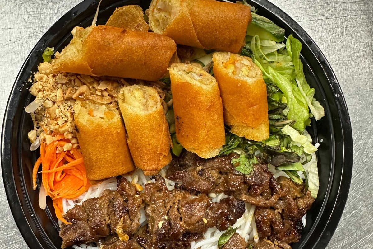 V2 - Grilled Beef with Spring Roll (Bo Nuong Cha Gio)